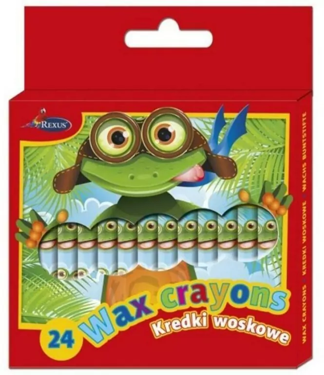 Kredki woskowe, 24 kolory. - tantis.pl