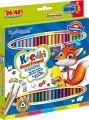 Kredki trójkątne dwustronne 24/48 kolory - tantis.pl