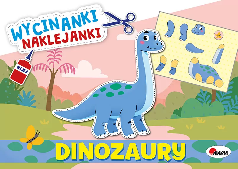 Dinozaury. Wycinanki naklejanki - tantis.pl