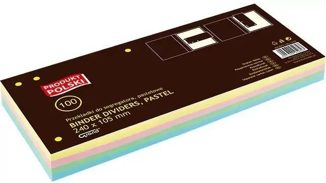 Przekładki do segregatora pastelowe - tantis.pl