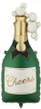Balon foliowy Szampan 34x93cm ciemny zielony - tantis.pl