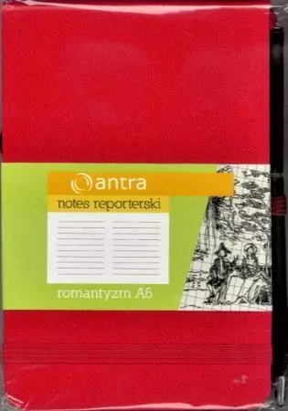 Notes Reporterski A6Linia Romantyzm Czerwony ANTRA - tantis.pl