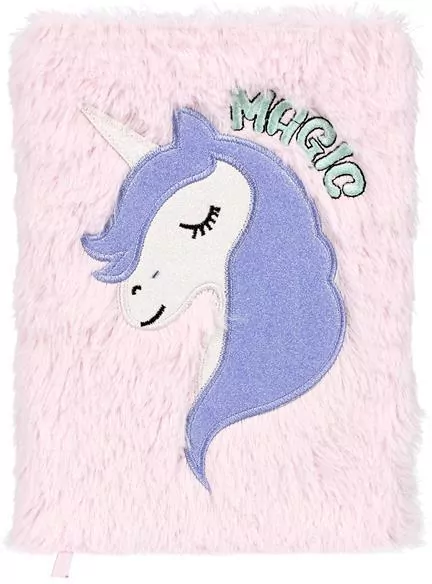 Notes pluszowy pastelowy A5 Unicorn - tantis.pl
