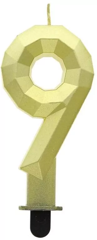 Świeczka. Cyfra 9. Diament 7.6cm - tantis.pl