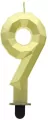 Świeczka. Cyfra 9. Diament 7.6cm - tantis.pl