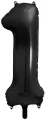 Balon foliowy 86cm. Numer 1 czarny - tantis.pl