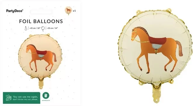 Balon foliowy Koń 45cm - tantis.pl