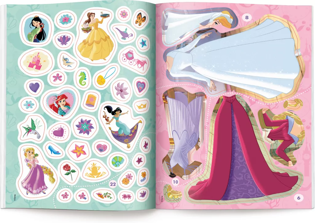 Ubieranki, naklejanki. Disney Księżniczka - tantis.pl