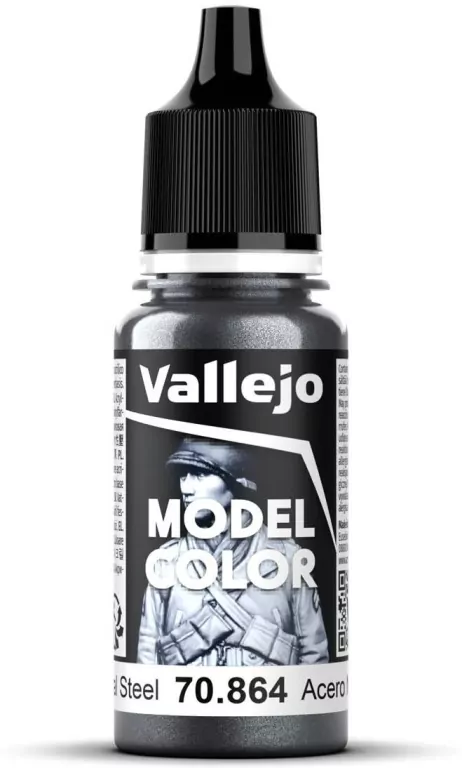 Vallejo: 70.864 - Model Color - Metallic - Natural Steel (18 ml) - tantis.pl
