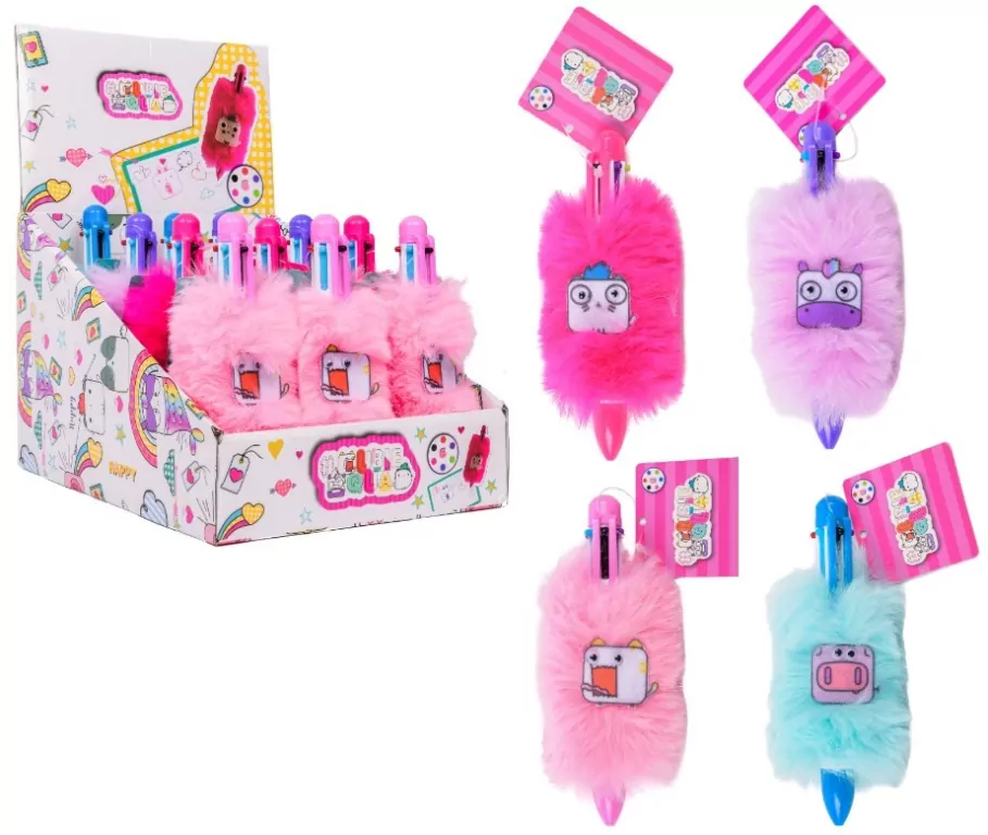 Długopis 6-kolorowy plusz mix CUBIE SQUAD - tantis.pl