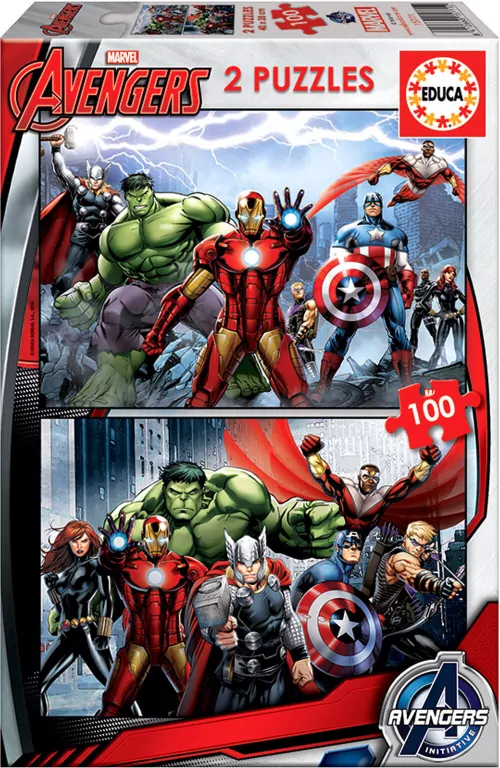 Puzzle 2x100 Avengers 110656 - tantis.pl