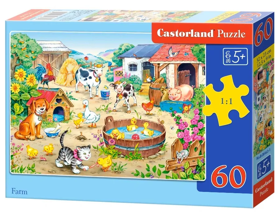 Puzzle 60 elementów. Farma CASTORLAND - tantis.pl