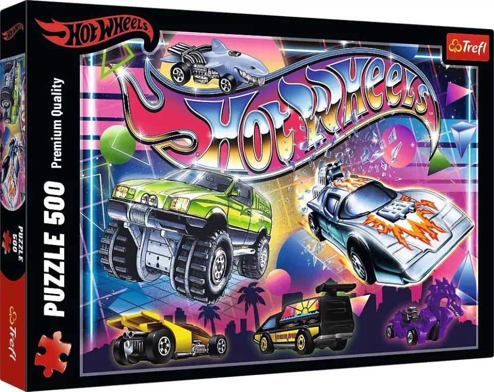 Puzzle 500 Hot Wheels: Lata 80-te TREFL - tantis.pl