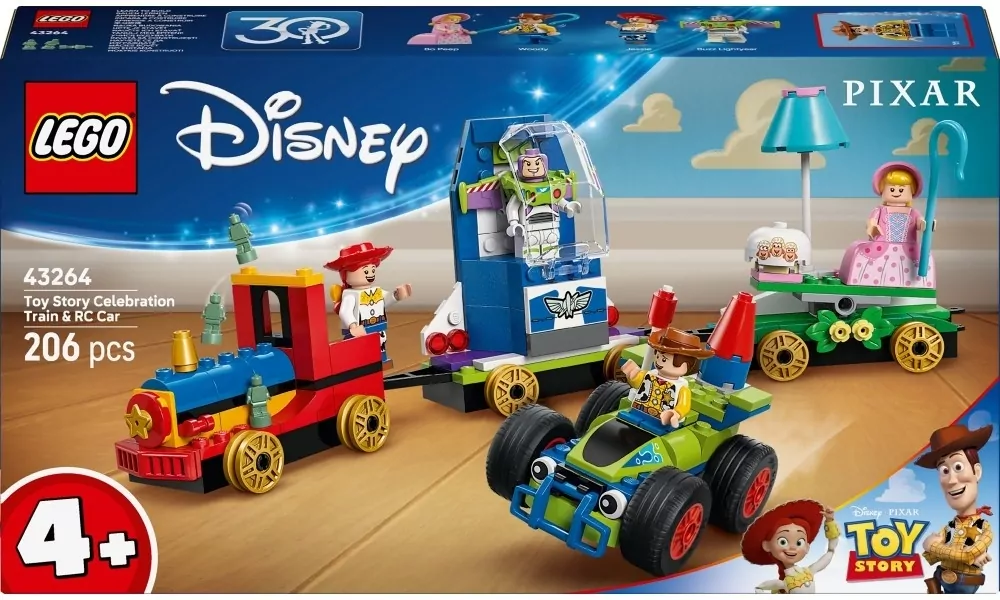 LEGO® Disney. Toy Story — Okolicznościowy pociąg i Pan Sterowany 43264 - tantis.pl