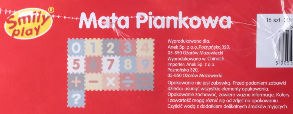 Mata piankowa pastelowa Cyfry - tantis.pl
