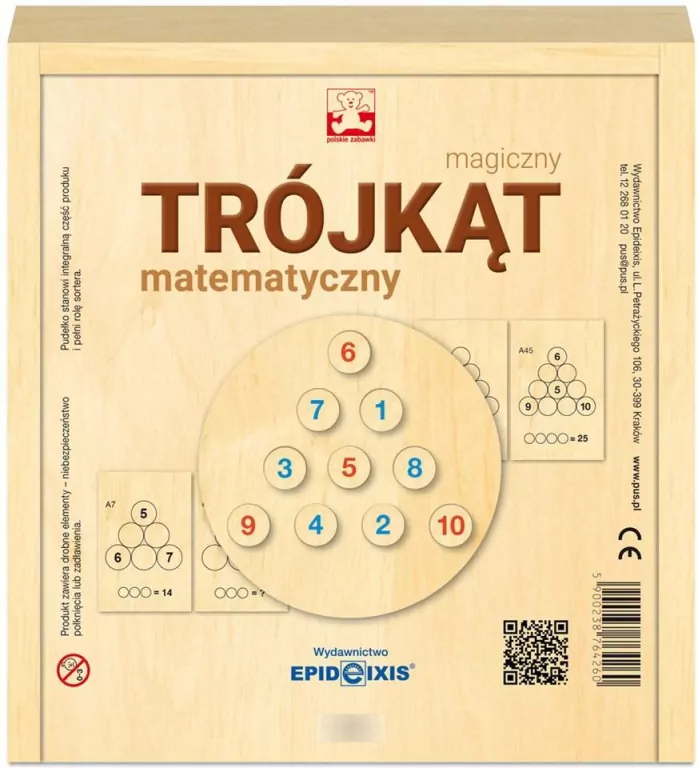 Magiczny trójkąt matematyczny w drewnianym pudełku - tantis.pl