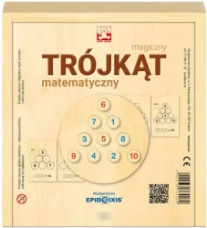 Magiczny trójkąt matematyczny w drewnianym pudełku