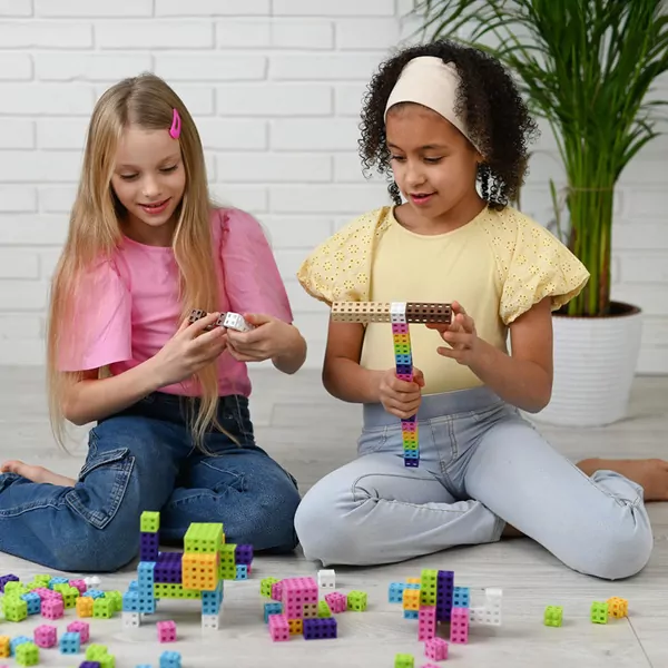 Klocki Meli Cube Classic Pink 200 elementów - tantis.pl
