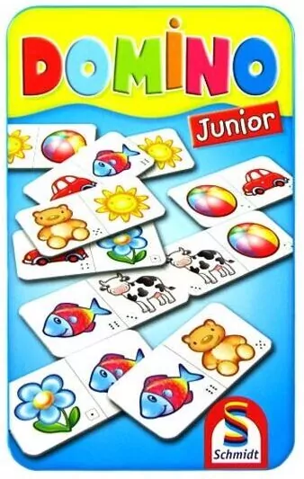 Gra Domino Junior w metalowej puszce - tantis.pl