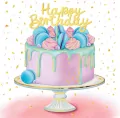 Karnet. Happy Birhday. Tort - tantis.pl