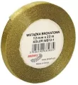 Wstążka brokatowa złota 12mmx22m - tantis.pl