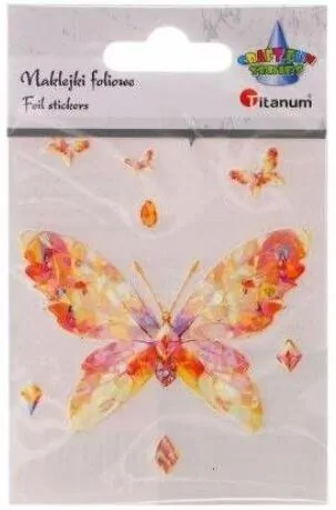 Naklejki foliowe motyl 77x55mm 9szt - tantis.pl