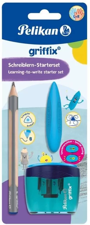Pelikan. Zestaw Griffix ołówek + temperówka + gumka - tantis.pl