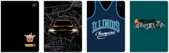 Zeszyt A5 32k 3-linie kolor 70g UV Boys Mix