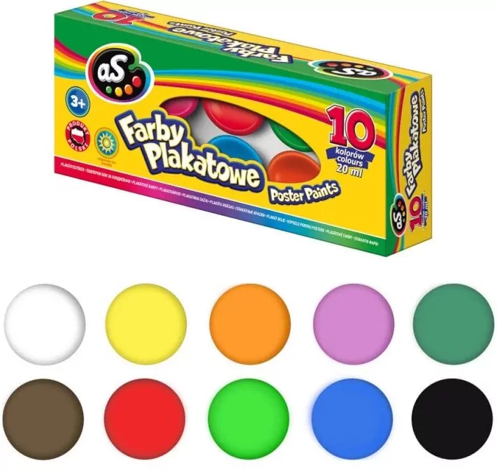 Farby plakatowe. 10 kolorów - tantis.pl