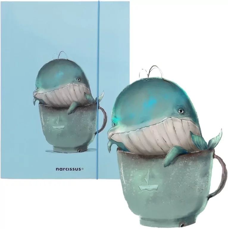 Teczka A4 z gumką Wieloryb - tantis.pl