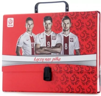 Teczka z rączką A4 twarda PZPN ASTRA - tantis.pl