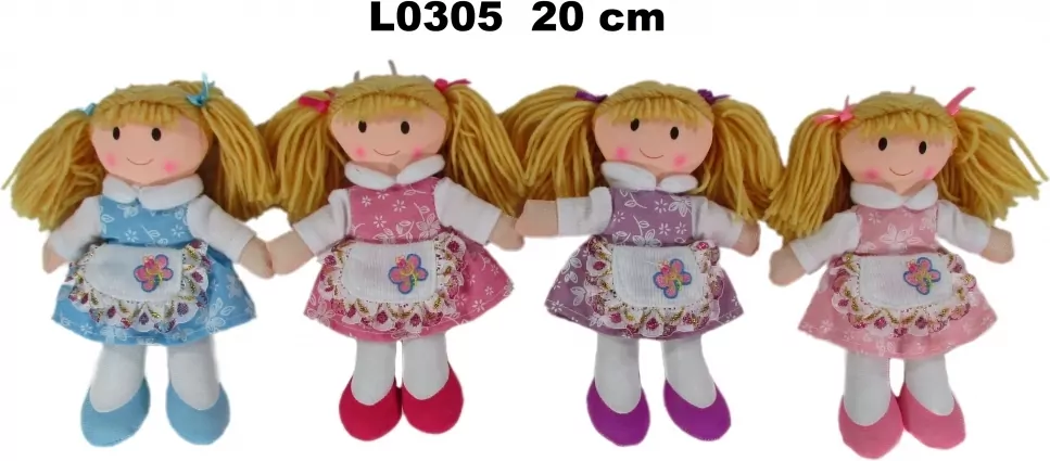 Lalka szmacianka 20cm 4 wzory, mix, cena za 1 szt - tantis.pl
