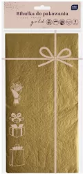Bibułka do pakowania 50x70cm 5 arkuszy złota