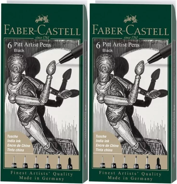 Multipak: Cienkopisy Pitt Artist Pen 6szt x2 - tantis.pl