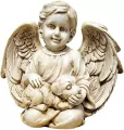 Figura Anioł skrzydła piesek 18cm - tantis.pl