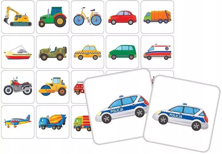 Pojazdy. Memory mini - tantis.pl