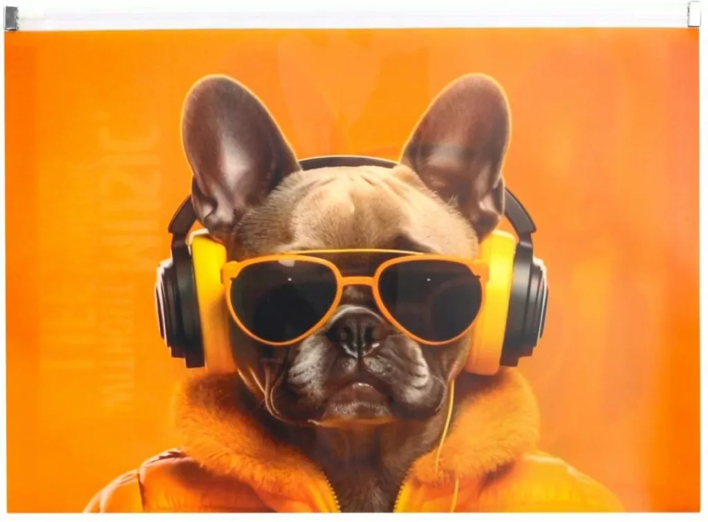 Koperta A4 PP z nadrukiem zip Cool Dog - tantis.pl