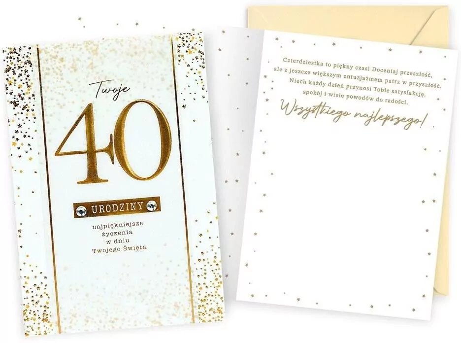 Karnet B6 Urodziny 40 - tantis.pl