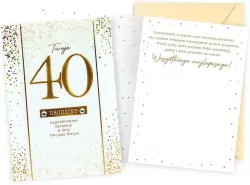 Karnet B6 Urodziny 40