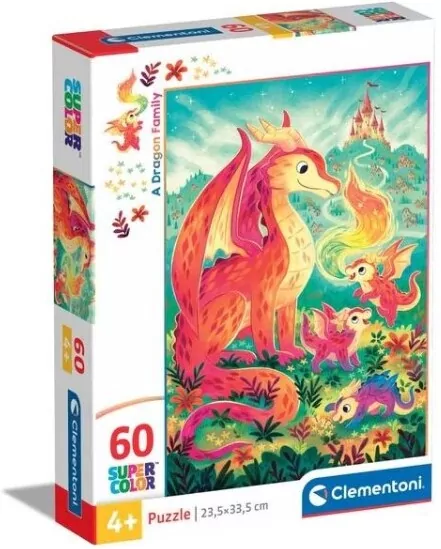 Puzzle 60 Super Kolor A Dragon Family - tantis.pl