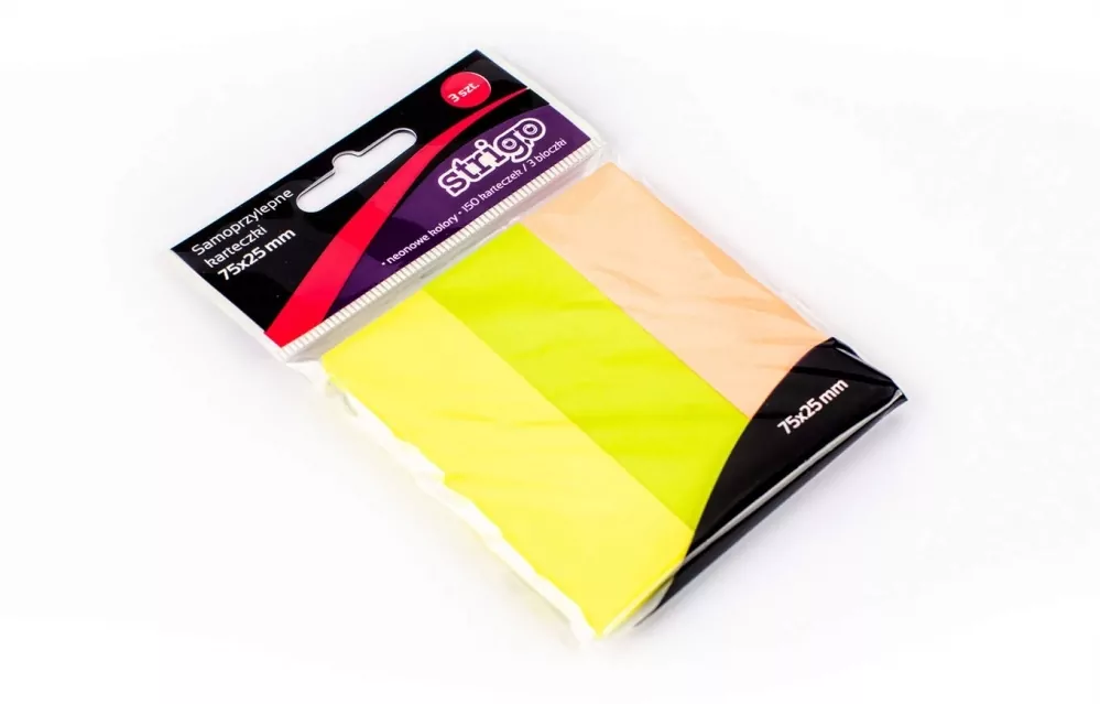 Karteczki samoprzylepne 76 x 25mm 150K neon - tantis.pl