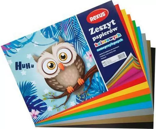 Zeszyt papierów kolorowych samoprzylepnych - tantis.pl