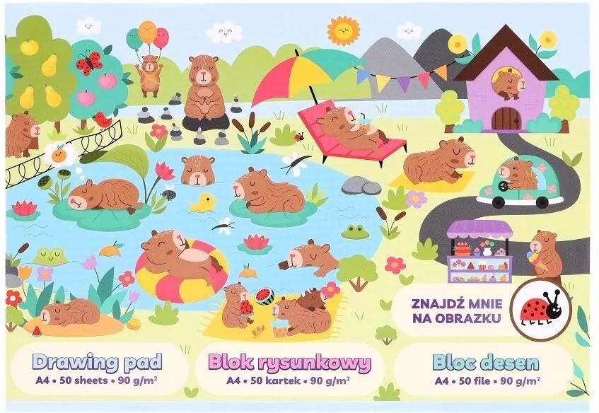 Blok rysunkowy A4/50K 90g Kapibara - tantis.pl