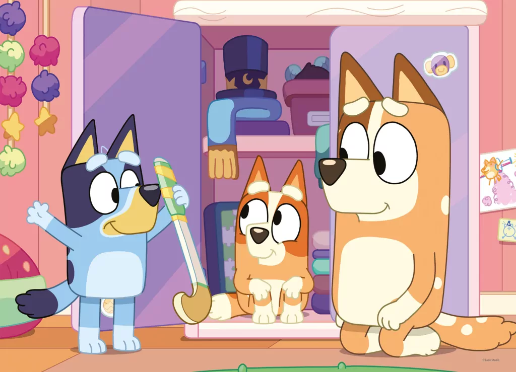 Lisciani. Puzzle 60 dwustronne. Bluey - tantis.pl