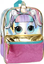 Plecak dla przedszkolaka LOL 1 zamek 2 kieszenie brokat
