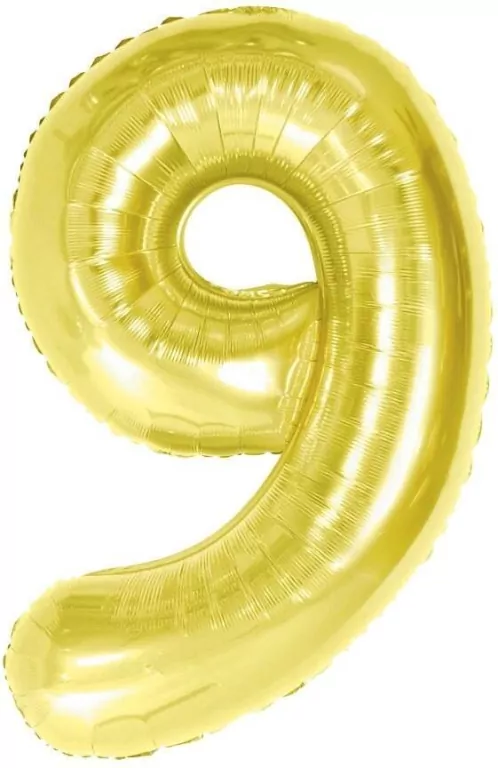 Balon foliowy B&C 9 Light gold 85cm - tantis.pl