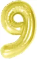 Balon foliowy B&C 9 Light gold 85cm - tantis.pl