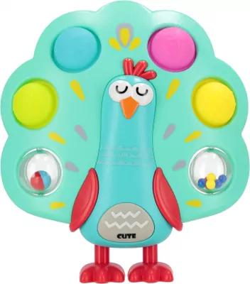 Bam Bam. Zabawka sensoryczna. Paw