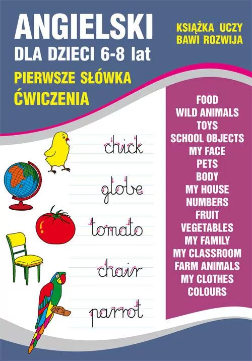 Angielski dla dzieci 6-8 lat. Pierwsze słówka. Ćwiczenia - tantis.pl