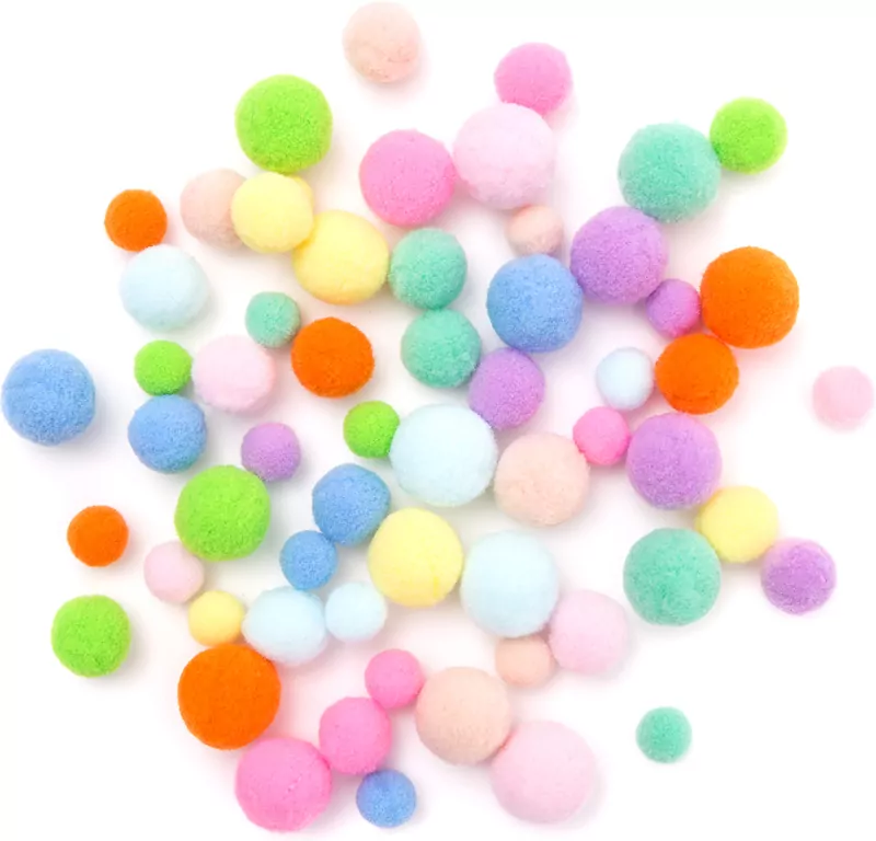 Pompony pluszowe. Rainbow - tantis.pl